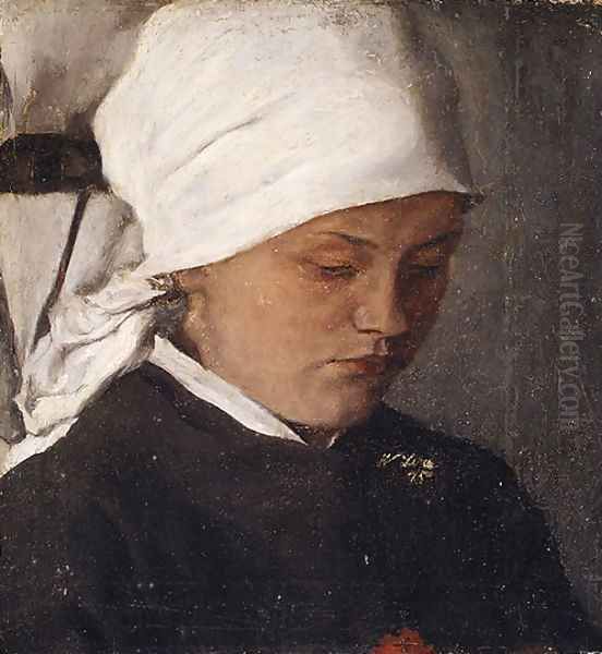 Peasant Girl with a White Headcloth 1885 - view 1