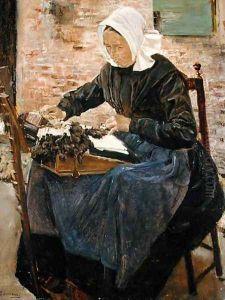 A Dutch Lace-Maker, 1881 by Max Liebermann