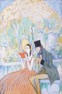 La Lecture Sur La Terrasse by Pierre De Belay