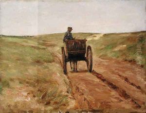 Cart in Katwijk, 1889 by Max Liebermann
