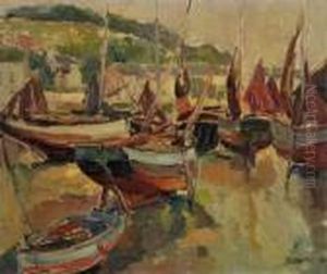 Barques De Peche A Sec by Pierre De Belay