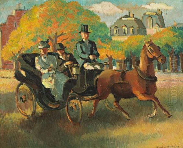 La Promenade En Caleche Aux Champs Elysees - view 1