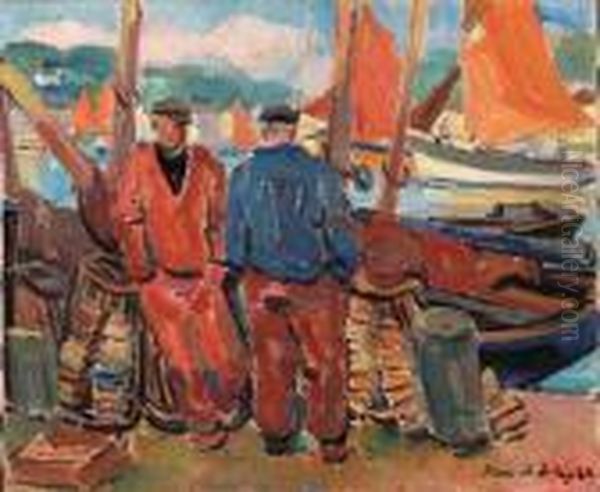 Deux Marins Sur Le Port D'audierne - view 1