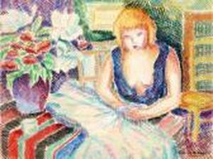 Jeune Femme Attablee