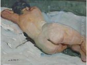 Nu Allonge De Dos by Pierre De Belay