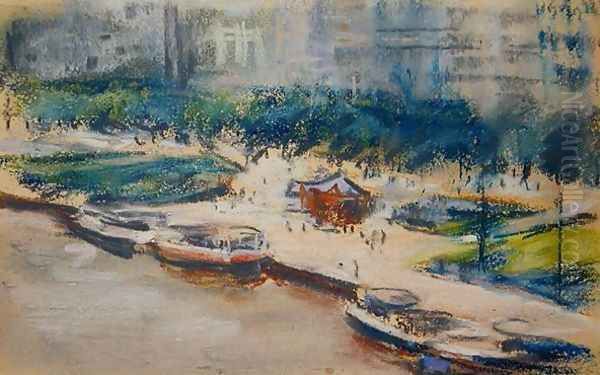 The Landing Place at Jungfernstieg, Hamburg, 1910 - view 1