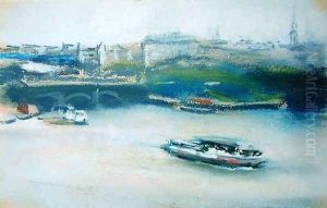 Binnenalster with the Lombardsbrucke, Hamburg, 1910 by Max Liebermann