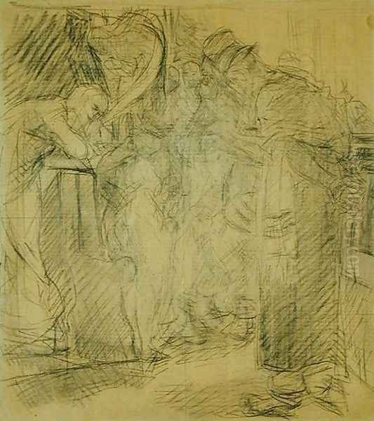 Composition sketch for Christ in the Temple - view 1