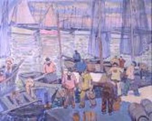 Concarneau Les Filets Bleus, Retour De Peche by Pierre De Belay
