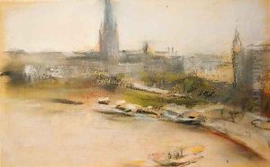 Binnenalster at the Jungfernstieg, 1909 by Max Liebermann