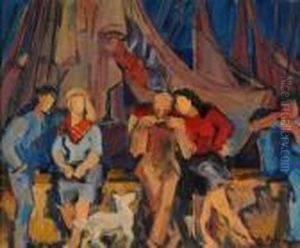 Marins Et Filles A Douarnenez, Circa 1935