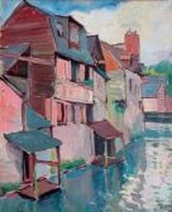 Le Vieux Chartres Au Bord De L'eure, 1930.