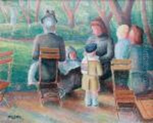 Meres Et Enfants Dans Le Jardin Du Luxembourg, 1940. Meres Et Enfants Dans Le Jardin Du Luxembourg, 1940.