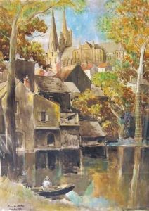 " Chartres - Pecheur Dans Sa Barque "