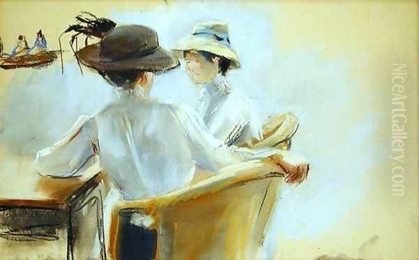 Two Ladies by the Water - view 1