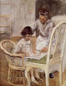 Portrait of the Artist's Grand-daughter with Her Nurse, 1919