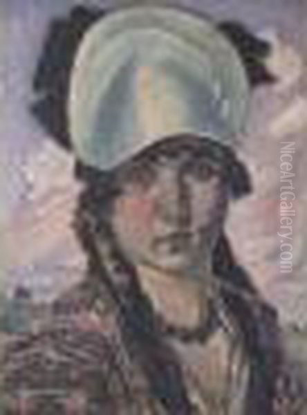 Jeune Femme En Costume Regional - view 1
