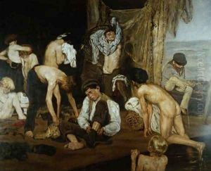 Young Boys Bathing by Max Liebermann