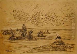 Repairing the Nets, 1894 by Max Liebermann