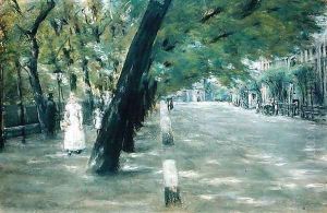 Kirchenallee in St. Georg, Hamburg by Max Liebermann