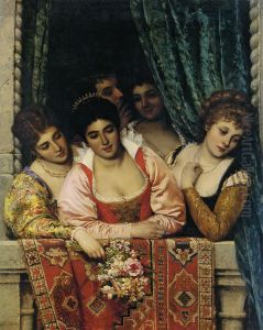 Venetian Ladies On A Balcony