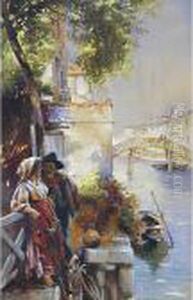 Innamorati A Venezia by Eugene de Blaas