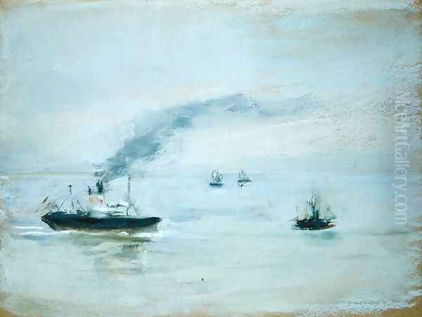 Rainy Weather on the Elbe, 1902 (2) - view 1