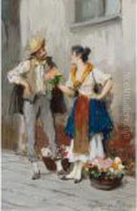 The Flower Girl by Eugene de Blaas