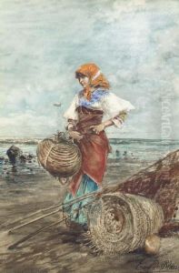 Gathering Cockles On The Seashore by Eugene de Blaas