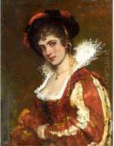 Portrait Of A Venetian Lady by Eugene de Blaas