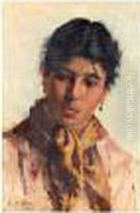 Portrait Of A Woman by Eugene de Blaas