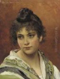 A Young Beauty by Eugene de Blaas