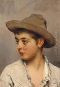 A Young Boy Wearing A Stetson