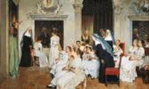 The Puppet Theatre by Eugene de Blaas