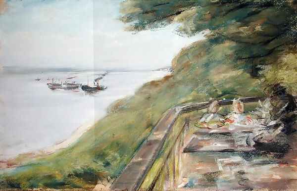 Terrace of the Jacob Restaurant in Nienstedten, 1902 by Max Liebermann