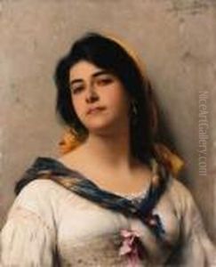 A Young Beauty by Eugene de Blaas
