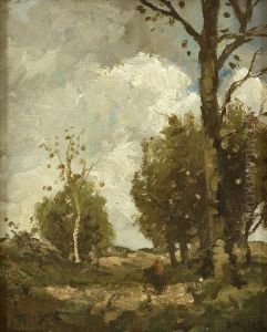 Paesaggio Boscoso Con Figura Paesaggio Boscoso Con Figura