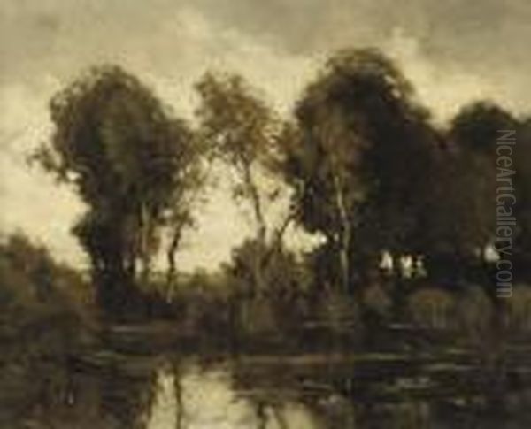 Trees Along A Pond - view 1