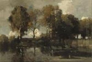 Birches Along A Fenland