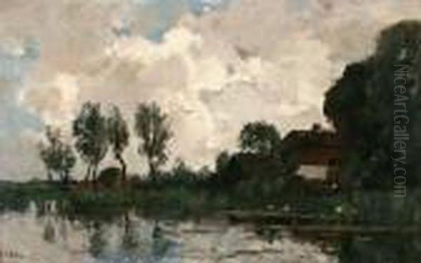 Boerderij En Bomen Aan Het Water - view 1