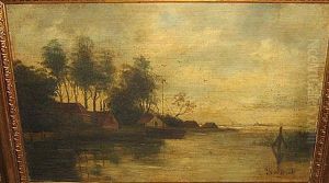 Riviergezicht Met Hoeve. Riviergezicht Met Hoeve.