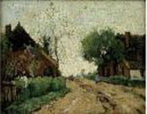 Chemin Borde De Maisons by Theophile Emile Achille De Bock