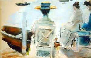 Ladies at the Embankment by Max Liebermann