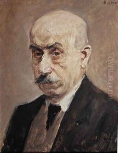 Selbstbildnis Im Anzng, Buste, 1927 by Max Liebermann