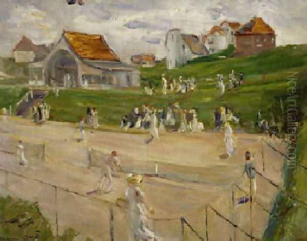 Tennis Court with Players - view 1