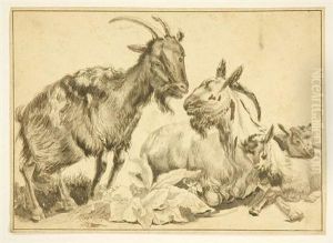 Study Of Goats by Jean-Jacques De Boissieu
