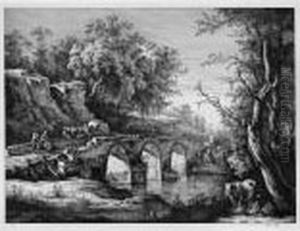 Le Grand Pont De Pierre by Jean-Jacques De Boissieu