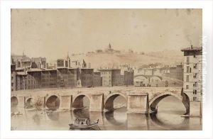 Le Pont Du Change A Lyon by Jean-Jacques De Boissieu