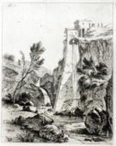 Blick Auf Einen Wasserfall Blick Auf Einen Wasserfall