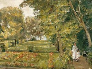 The Artist's Granddaughter with her Governess in the Wannsee Garden